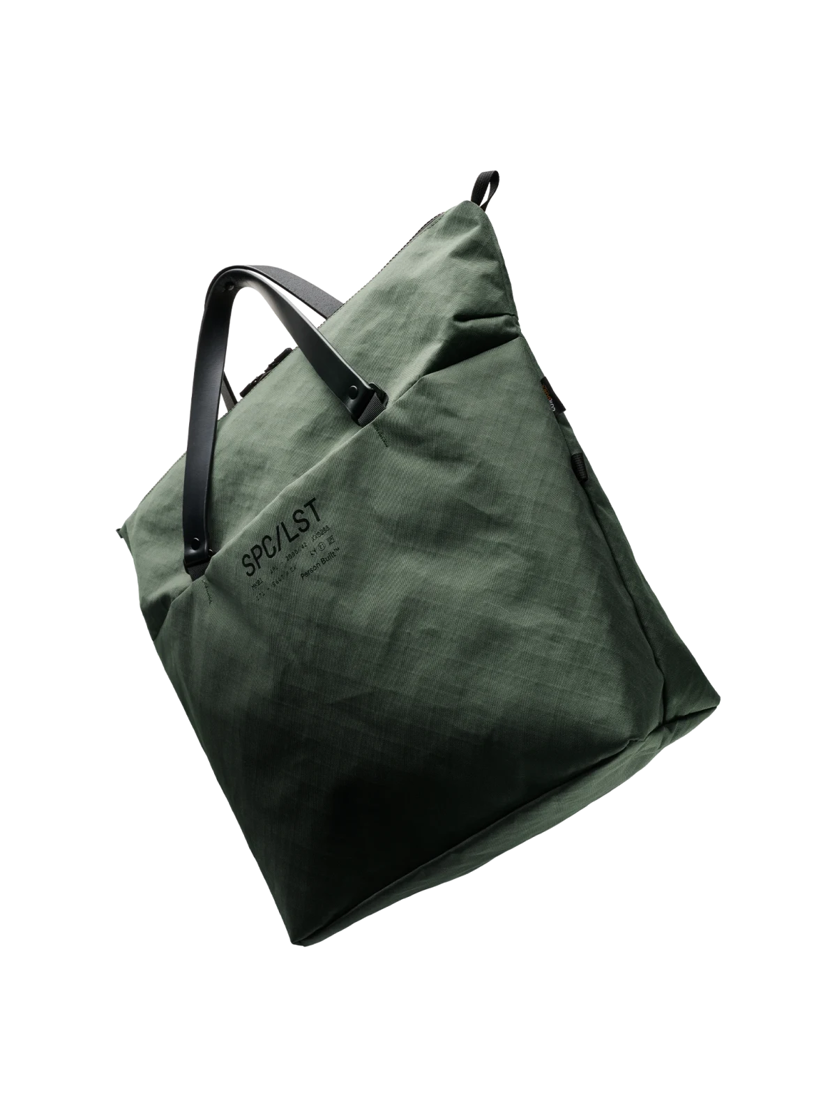 System Tote in green, floating product view